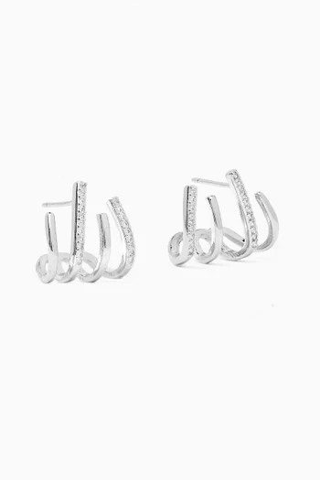Carla Claw Stud Earrings in Sterling Silver
