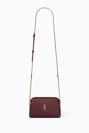 Gaby Camera Bag in Diamond-quilted Leather