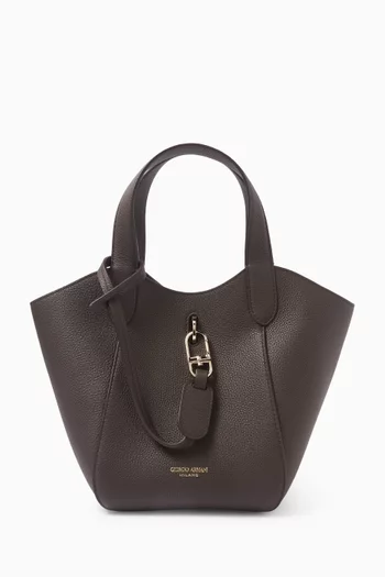 Small Hobo Bag in Grained Leather
