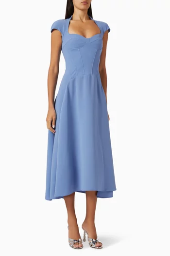 Corset Midi Dress in Viscose