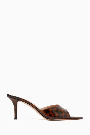 Elle 70 Mule Sandals in Patent Leather