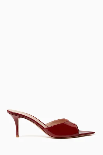 Elle 70 Mule Sandals in Patent Leather