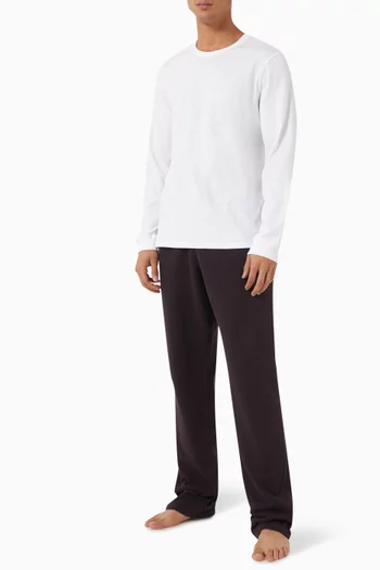 تي شيرت كلاسيكي بأكمام طويلة قطن