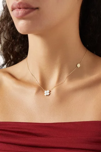 Oh Clover! Necklace in 18kt Gold