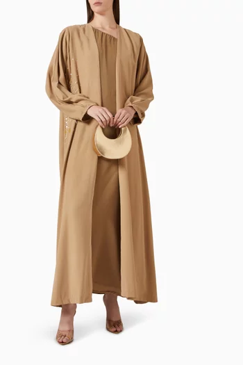 Embellished Abaya & Dress Set