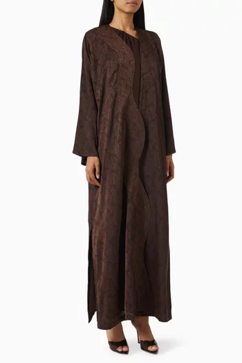 Ebony Waves Abaya in Silk