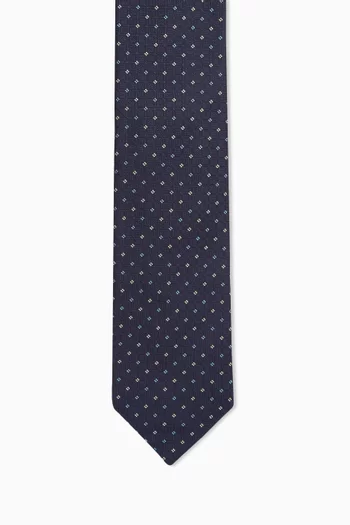 Geometric Tie in Silk