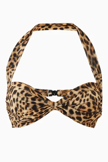 Bill Bikini Top in Stretch Poly Lycra