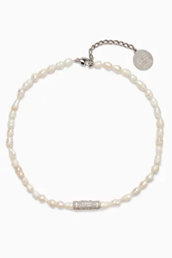 قلادة مونرو مزينة بلؤلؤ مياه عذبة