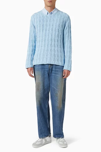 Cable-knit Pullover in Cotton