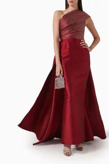 Alba Crystal-embellished Gown in Satin