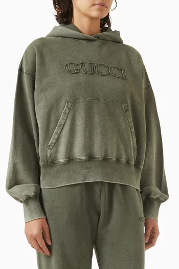 Gucci hoodie beige on sale