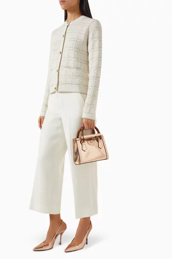 Mini Diana Tote Bag in Metallic Python