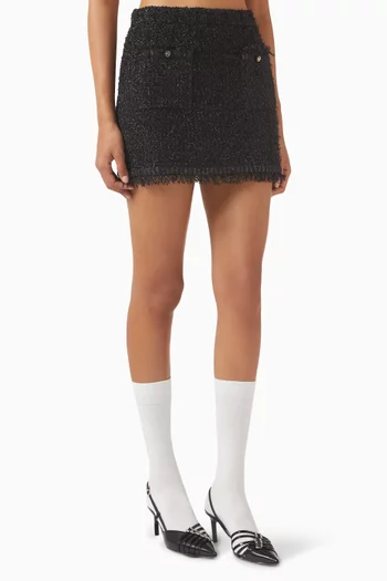 Mini Skirt in Woven Lamé