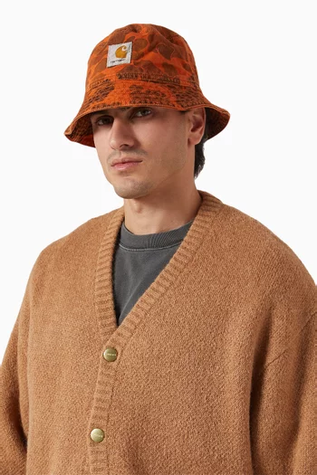 Duck Camouflage-print Bucket Hat in Organic Cotton-canvas