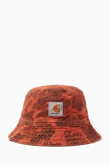 Duck Camouflage-print Bucket Hat in Organic Cotton-canvas