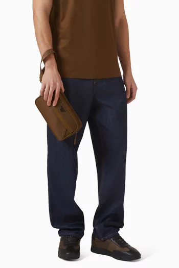 Eagle Logo Wash Bag in Nylon