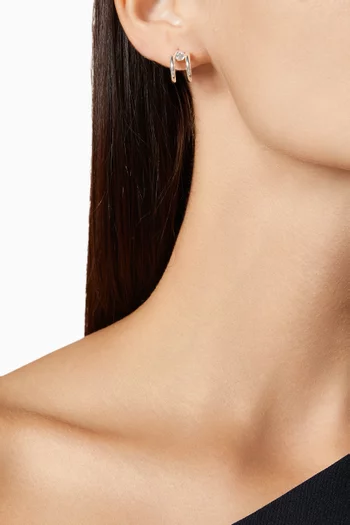 أقراط دائرية اوديل فضة إسترلينية