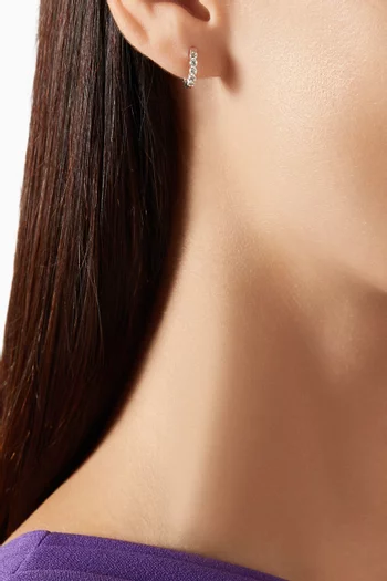 Oda Mini Hoop Earrings in Sterling Silver