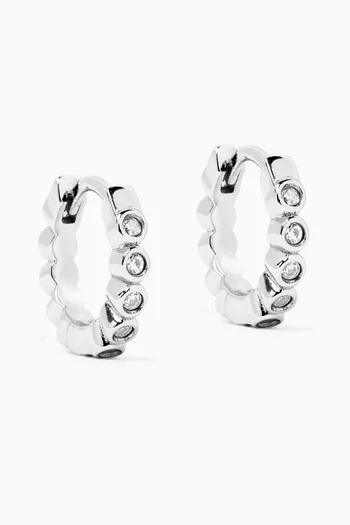 Oda Mini Hoop Earrings in Sterling Silver