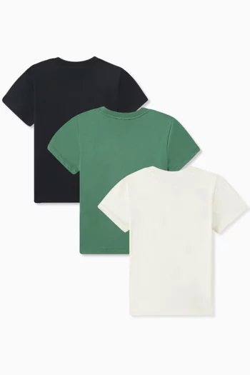 Logo T-shirts in Cotton, Set of 3