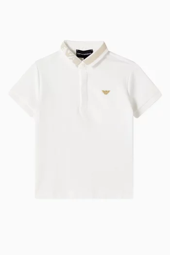 Micro Logo Polo Shirt in Cotton
