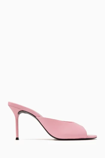 Open-toe 100 Mule Sandals in Leather