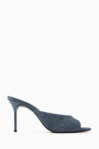 Open-toe 100 Mule Sandals in Denim