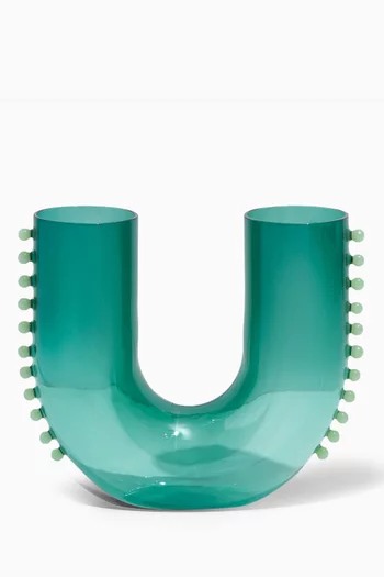 Pearl U Vase in Glass