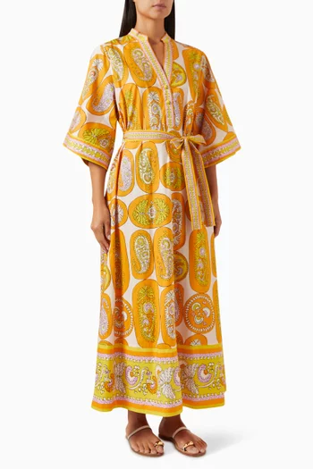 Diana Belted Dress in Organic-cotton