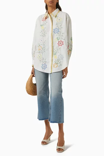 Olivia Embroidered Shirt in Organic Cotton