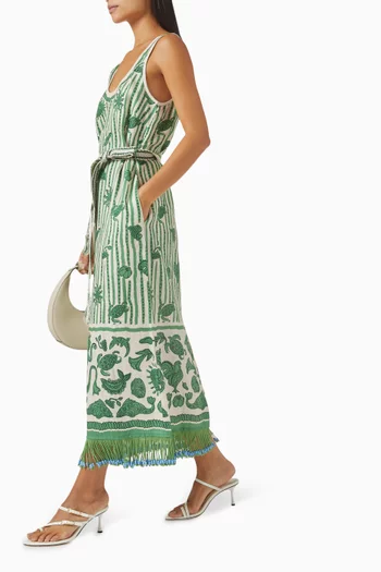 Lula Sleeveless Midi Dress in Linen