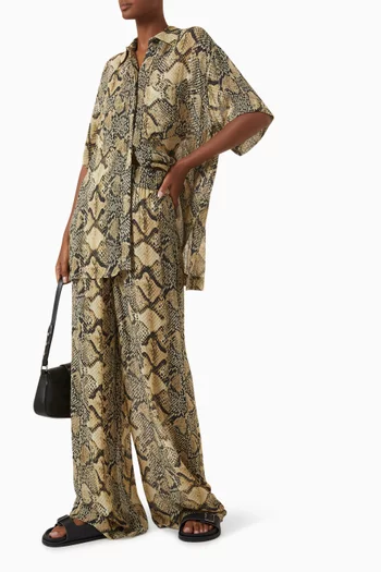 Side-slit Shirt in Viscose Georgette