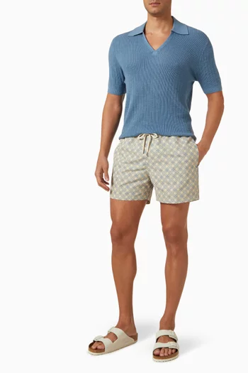 Treliça Angra-print Swim Shorts