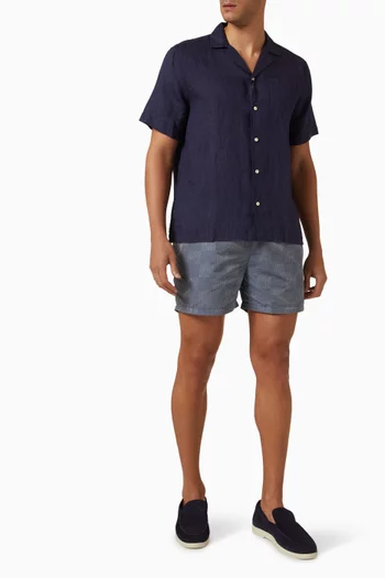 Copa Check Rio Swim Shorts in Jacquard