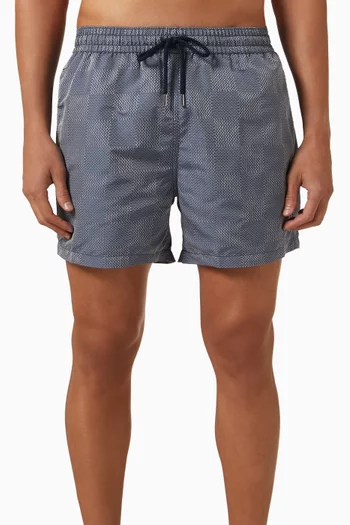 Copa Check Rio Swim Shorts in Jacquard