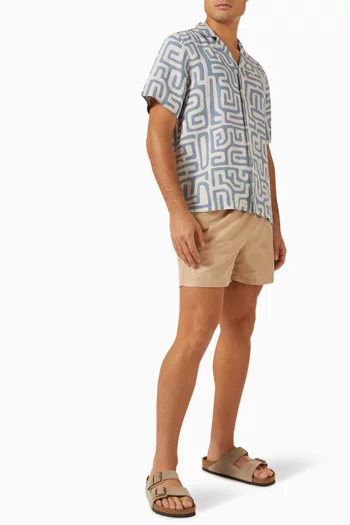 Copa Check Rio Swim Shorts in Jacquard