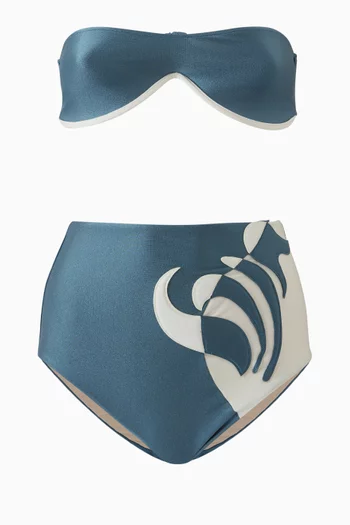 Vintage Lily High-leg Bikini Set