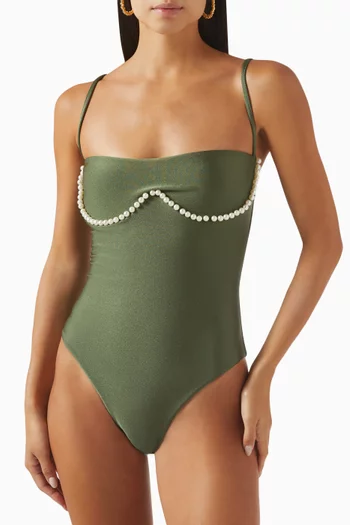 Oysters Frilled One-piece Swimsuit