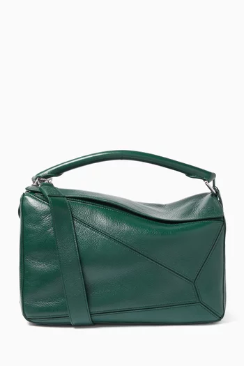 Large Puzzle Shoulder Bag in Leather