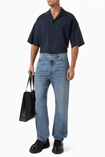 Logo Embroidered Shirt in Wool