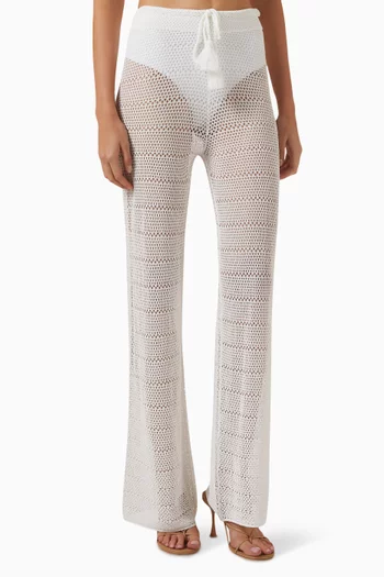 Bree Boho Pants in Crochet-knit
