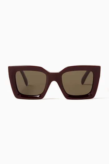 Bold 3 Dots Square Sunglasses in Acetate