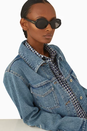 نظارة شمسية بإطار دائري أسيتات