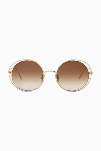 Signature Round Sunglasses in Metal