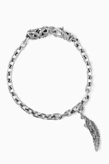 Piuma Feather Bracelet in Sterling Silver