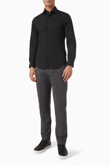 Slim-fit Shirt in Stretch Cotton Poplin