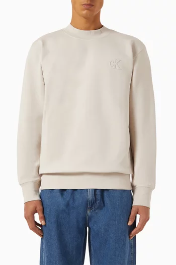 Logo Crewneck Sweatshirt in Cotton Blend