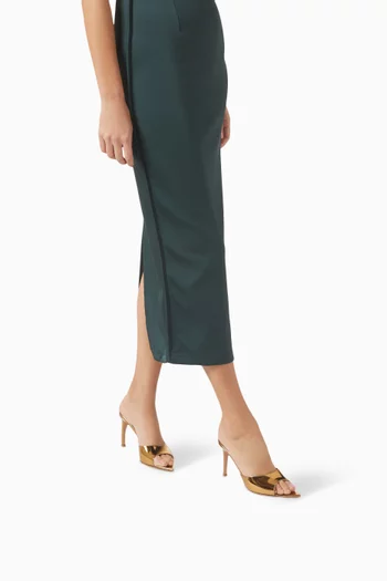 Elle 85 Mule Sandals in Mirror Leather