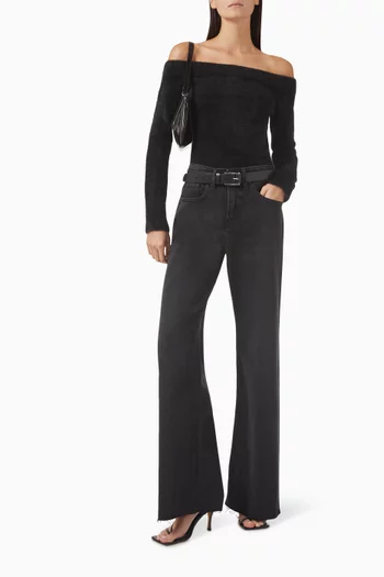 Off-shoulder Top in Plush-nylon